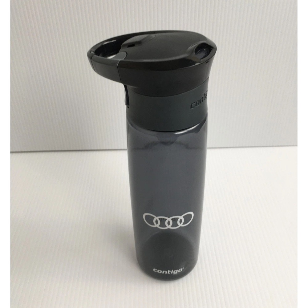 Audi Logo Contigo AUTOSEAL Clear Travel Bottle Black  BPA Free Flip Lid